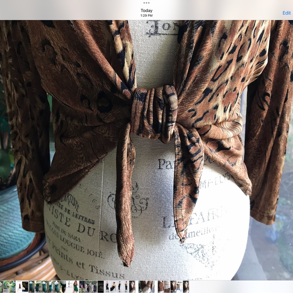 CS FOCUS STUDIO Impressionistic Animal Print One Size Fits Many Topper (Sz. 18) - Picture 2 of 5